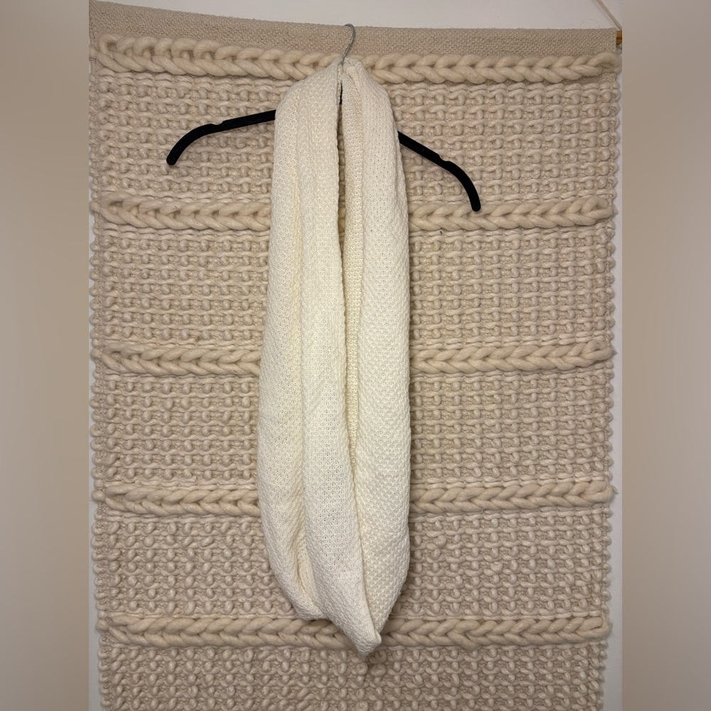 Cream Knit Infinity Scarf
